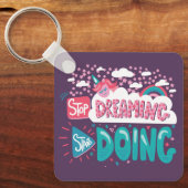 Porte-clés Arrêtez De Rêver, Commencez À Faire Du Métal Viole (Recto)