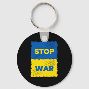 Porte-clés Arrêtez la guerre - Sauvez l'Ukraine - Arrêtez la