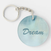 Porte-clés arrière - plan d'aquarelle dans bleu et jaune en (Devant)