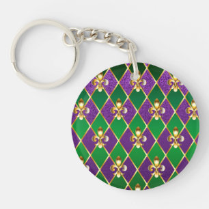 Porte-clés Arrière - plan de bijoux Mardi Gras