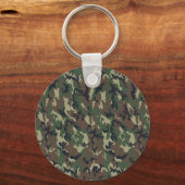 Porte-clés Arrière - plan de Camouflage de forêt militaire (Recto)