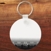 Porte-clés Arrière - plan de dégradé de pattes noir et blanc (Recto)