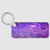 Porte-clés Arrière - plan de feuille violet avec étoiles (Verso)