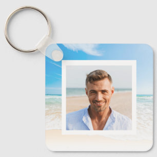 Porte-clés Arrière - plan de plage Memorial Keepsaké Porte -