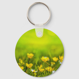 Porte-clés Arrière - plan des fleurs de printemps