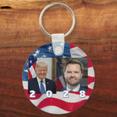 Porte-clés arrière - plan du drapeau de pare-chocs Trump Vanc (Recto)