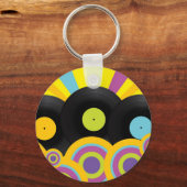 Porte-clés Arrière - plan du parti rétro (Recto)