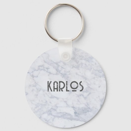 Porte-clés Arrière - plan en faux marbre gris 2 (Recto)