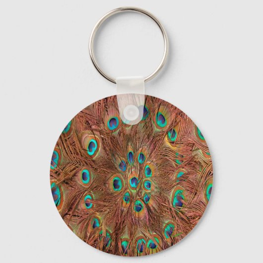 Porte-clés Arrière - plan motif Peacock (Recto)