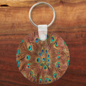 Porte-clés Arrière - plan motif Peacock (Recto)