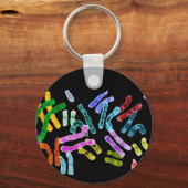 Porte-clés Arrière - plan noir chromosome (Recto)