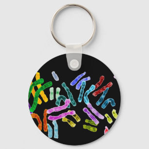 Porte-clés Arrière - plan noir de chromosome