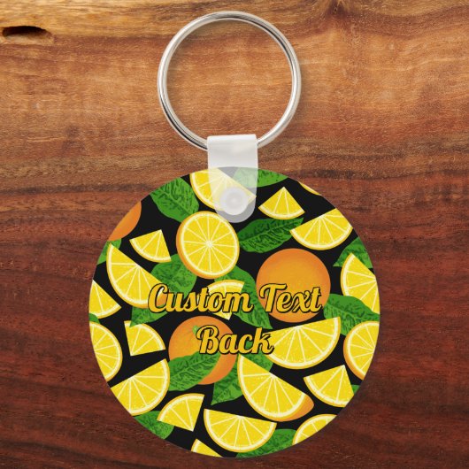 Porte-clés Arrière - plan orange (Verso)