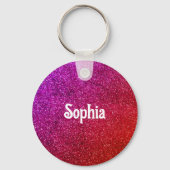 Porte-clés arrière - plan parties scintillant moderne (Recto)