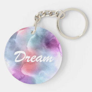 Porte-clés Arrière - plan peint à la main 10 d'aquarelle