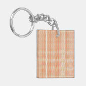 Porte-clés Arrière - plan rayé orange et blanc avec (Devant gauche)