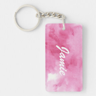 Porte-clés arrière - plan rose d'aquarelle pour le votre