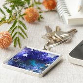 Porte-clés Arrière - plan spatial avec étoiles (Côté)