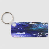 Porte-clés Arrière - plan spatial avec étoiles (Verso)