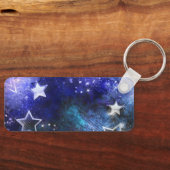 Porte-clés Arrière - plan spatial avec étoiles (Recto)