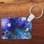 Porte-clés Arrière - plan spatial avec étoiles (Recto)