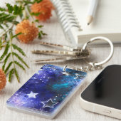 Porte-clés Arrière - plan spatial avec étoiles (Devant droit)