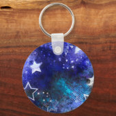 Porte-clés Arrière - plan spatial avec étoiles (Verso)