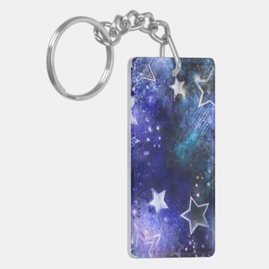 Porte-clés Arrière - plan spatial avec étoiles (Devant gauche)