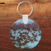 Porte-clés arrière - plan turquoise bleu et violet rouillé (Recto)