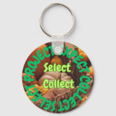 Porte-clés Arrondises de clé d'icône végétale - Sélectionner  (Recto)
