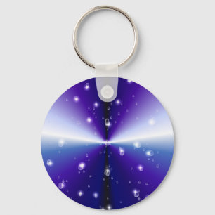 Porte-clés Arrosage avec étoiles sur bleu violet noir arc-en-