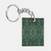 Porte-clés Art à l'encre d'alcool abstrait Maze Green (Devant gauche)