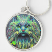 Porte-clés Art Abstrait de l'Imaginaire de chat mystique (Devant)