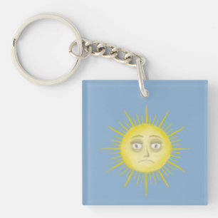 Porte-clés Art abstrait de soleil lumineux