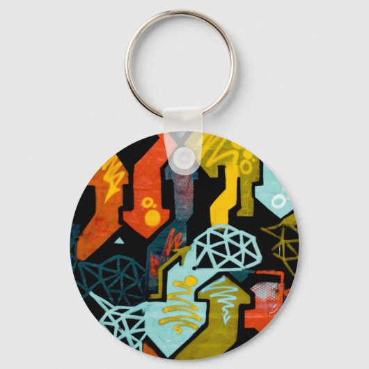 Porte-clés Art Abstrait des flèches (Recto)