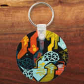 Porte-clés Art Abstrait des flèches (Recto)