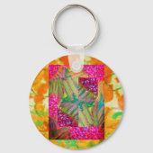 Porte-clés Art Abstrait floral (Verso)