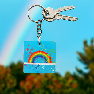 Porte-clés Art Artistique Arc-en-ciel coloré