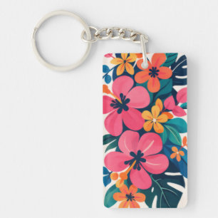 Porte-clés Art boho hawaïen moderne du milieu du siècle