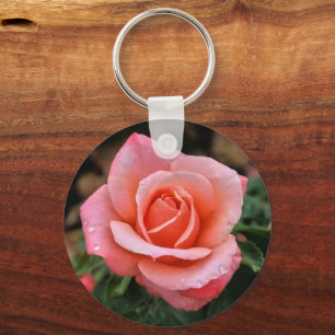 Porte-clés Art botanique romantique Rose Imprimer