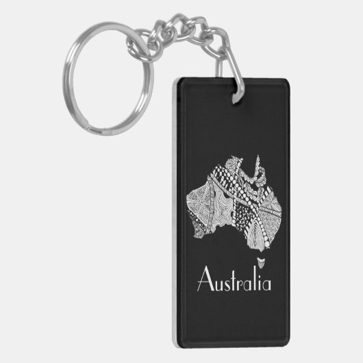 Porte-clés Art carte australien (Devant gauche)