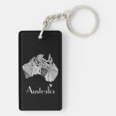 Porte-clés Art carte australien (Dos)