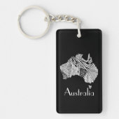 Porte-clés Art carte australien (Devant)