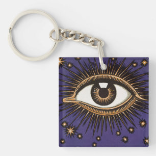 Porte-clés Art céleste mystique de l'Œil qui voit tout de sty