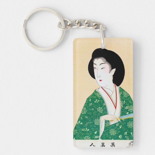 Porte-clés Art classique japonais oriental frais de dame de (Devant)