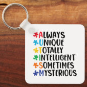 Porte-clés Art d'acceptation de la Neurodiversité toujours un (Recto)