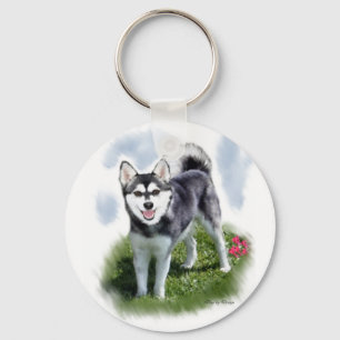 Porte-clés Art d'Alaska de Klee Kai