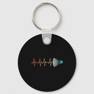 Porte-clés Art de badminton pour hommes femmes amateur de bad