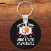 Porte-clés Art De Basketball Amusant Pour Fille Femmes Colleg (Recto)