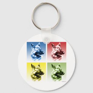 Porte-clés Art de bruit de chien de berger allemand